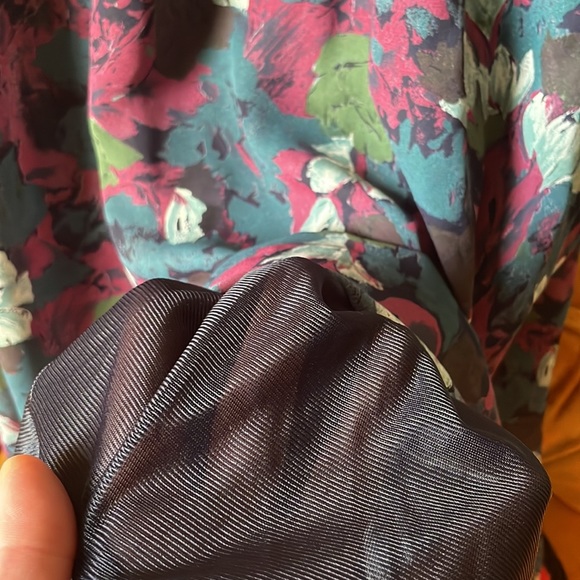 Vintage Karin Stevens polyester floral smocked midi button dress - Picture 9 of 9